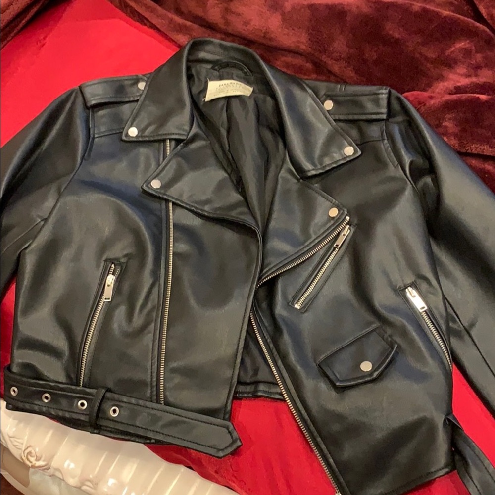 Faux leather jacket